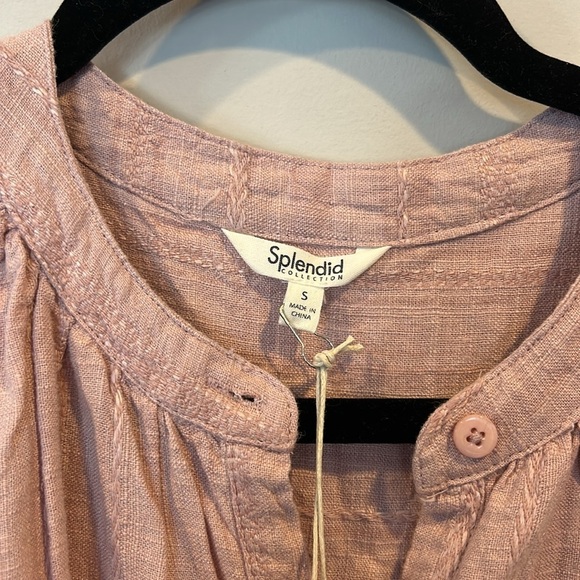 SPLENDID Priya Button Down Top in Pink Lotus NWT - Picture 5 of 7